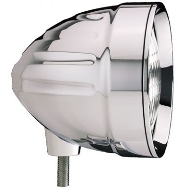 Fog Light (Auxiliary) Harley FL - 4-1/2" Chrome Bradley Bullet Horizontal Groove (each)