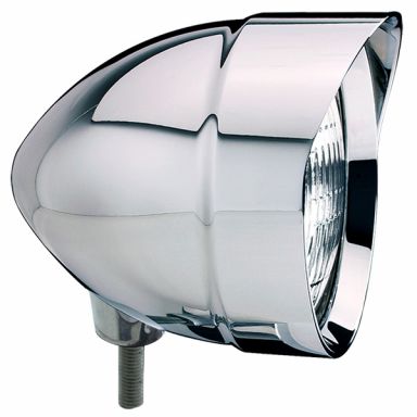Fog Light (Auxiliary) Harley FL - 4-1/2" Polished Aluminum Mariah Bullet (each)