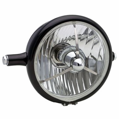 BLACK & CARBON FIBER - STANDARD BULLET - 5-3/4" Headlight Housing - Side Mount