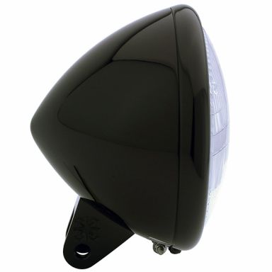 Headlight - 5-3/4" Black Tomahawk Housing