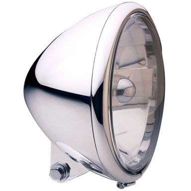 Headlight - 7" Polished Aluminum Tomahawk Housing