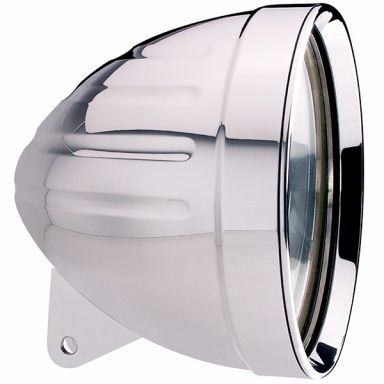 7" Horizontal Groove Chrome Bradley Bullet Headlight Housing