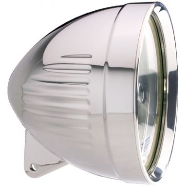 7" Headlight Housing - Bradley Bullet Warrior Groove - Chrome