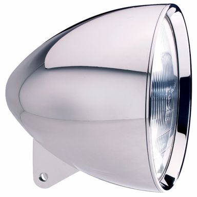 Headlight - 7" Polished Aluminum Concours Bullet Housing