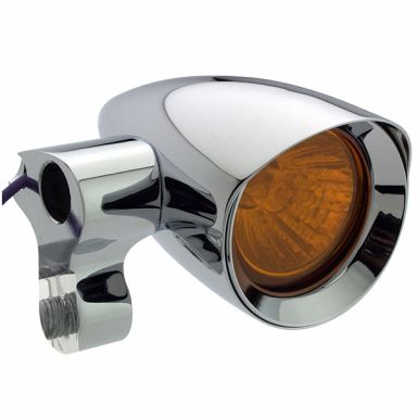 POLISHED ALUMINUM - HALOGEN - FRONT SIDE Mount - 1-3/8" Mariah Turn Signal (pair)