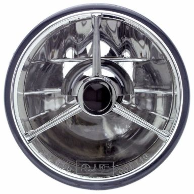 4-1/2" HALOGEN HEADLAMP - DIAMOND Cut - BLACK Dot Tri-Bar - H4 60/55W (each)