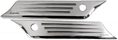 Harley 2014-'22 FLH's  Saddlebag latch Cover, Speed Ball (Chrome Finish)