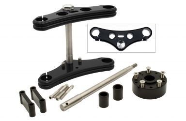 0°, 39mm BOTTOM MOUNT HEADLIGHT, ELITE, '00-'03 (Black)