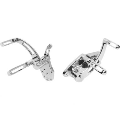 Chrome Forward Controls Kit For Harley Fatboy, Heritage Softail, Standard FXST (00-17 & 84)