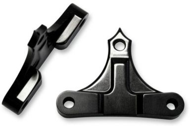 49mm FLH "TRIBAL" fender spacers, 7/8" Thick (Black)