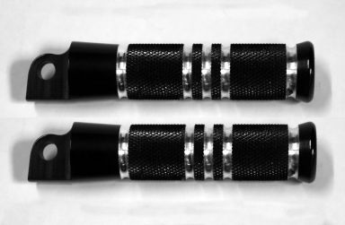 KNURLED GROOVED, FOLDING FOOT PEGS, PAIR (Night Series)