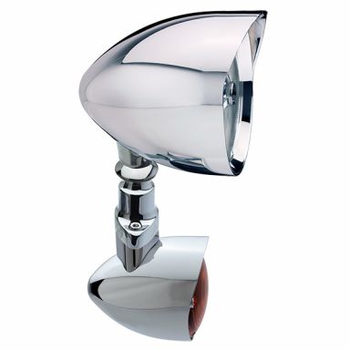 CHROME - CONCOURS MARIAH BULLET Light Kit - 4-1/2" Spots, 3" Turns (pair)
