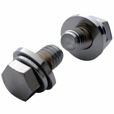 CHROME HEX HEAD - 3/8-16 x 3/4" Bolt Kit (pair)