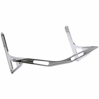 Flat Bar - 4-1/2" Bullet Fog Light Bar - Polished Aluminum - 26° (Stock) Rake - FLH