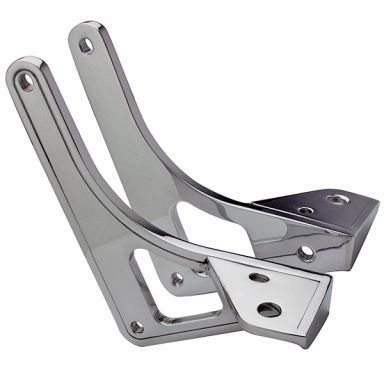 Bullet Bracket - 4-1/2" Bullet Fog Light Bracket - Polished Aluminum - 26° (Stock) Rake - FLH