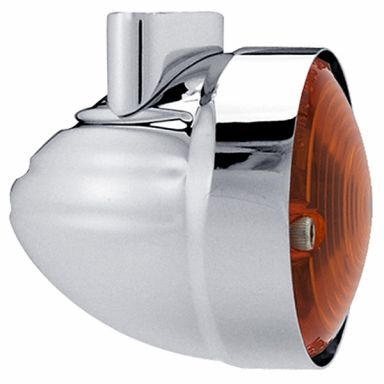 POLISHED ALUMINUM - FRONT - 1157 - 3" Bradley Bullet Horizontal Groove Turn Signal (pair)