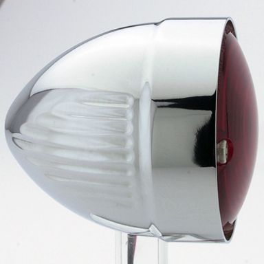 3" Turn Signal - Bradley Bullet - Warrior Groove - FL Rear - Polished (pair)