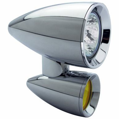 CHROME HALOGEN - CONCOURS 2" Spot, 1-3/8" Turn & Mount - FLTR ('15-on) (pair)